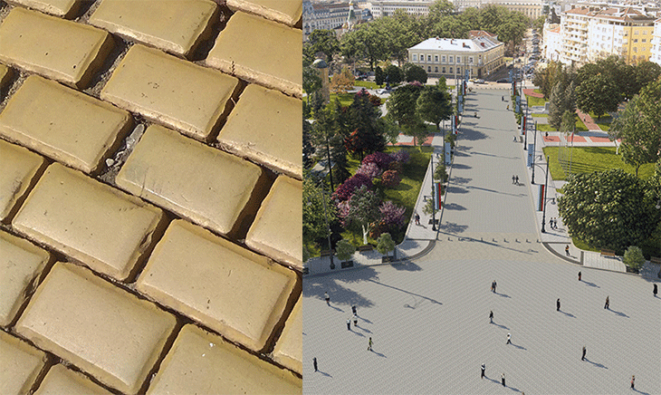 Пренареждането на жълти и гранитни павета пред Народното събрание и храм "Св. Ал. Невски" ще стане най-вероятно през лятото